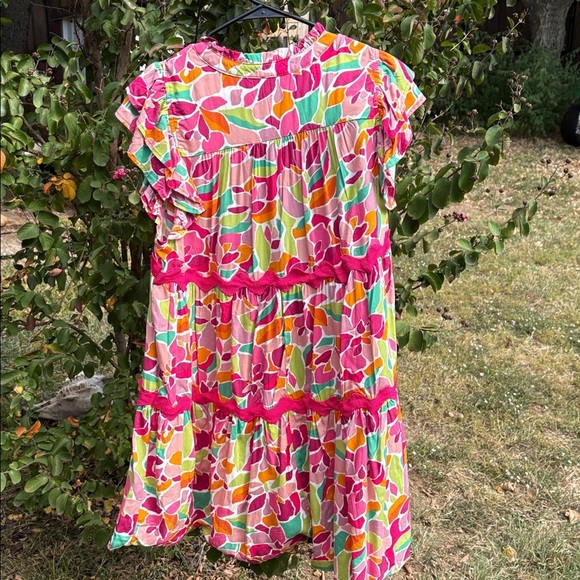 Umgee Pink and Green Floral Dress - Picture 8 of 10